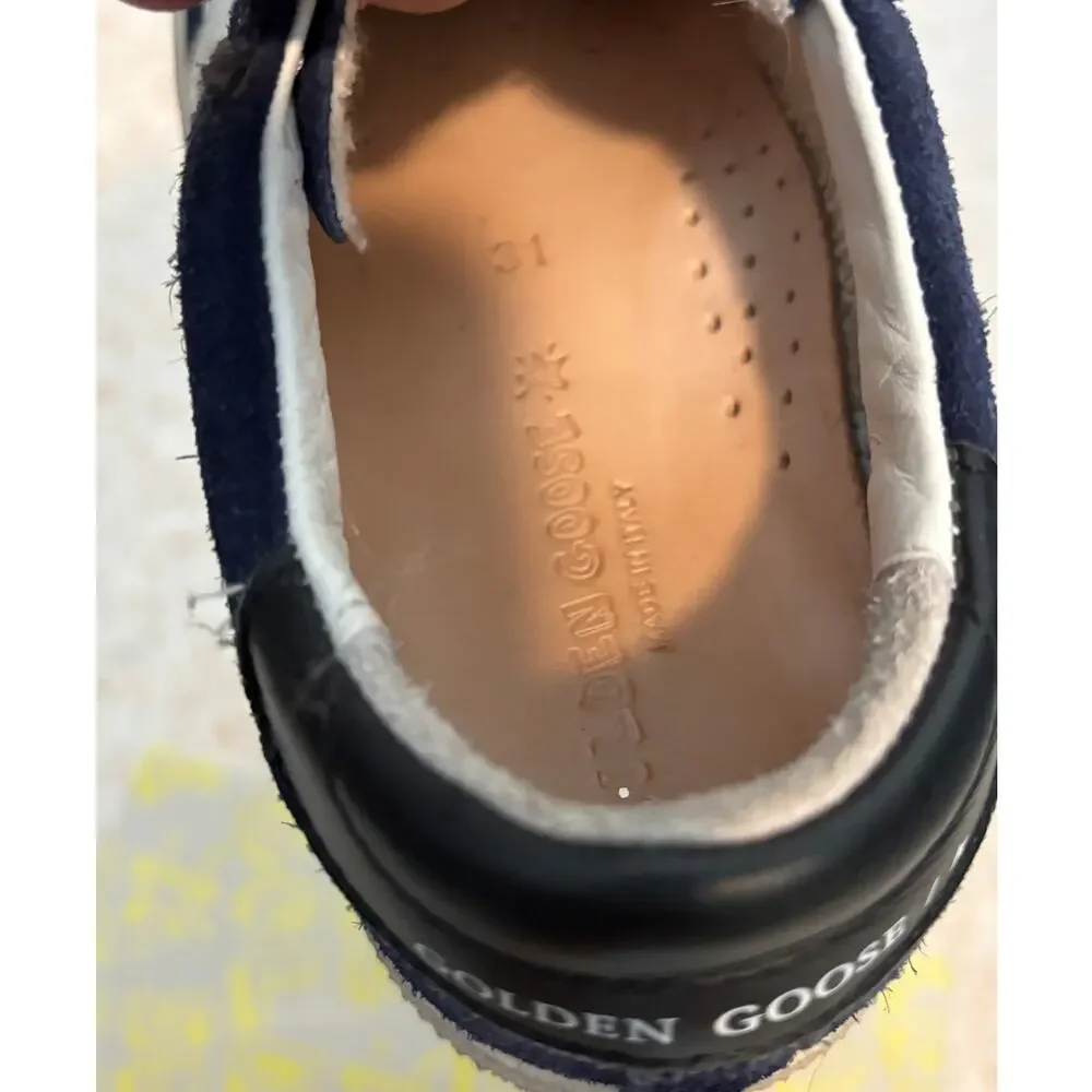 Golden Goose Kids May Sneakers - Blue/Silver/Black - Size 31 US 13